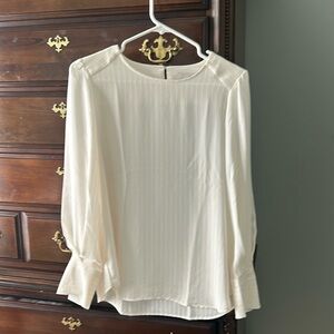 Loft dress top. Lightweight. Partially see through. Cream off white color.